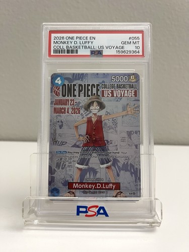 One Piece En Monkey D Luffy College Basketball US Voyage Promo P-055 PSA 10