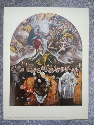 Das Begräbnis des Grafen von Orgaz von El Greco - Vintage Print - 1958