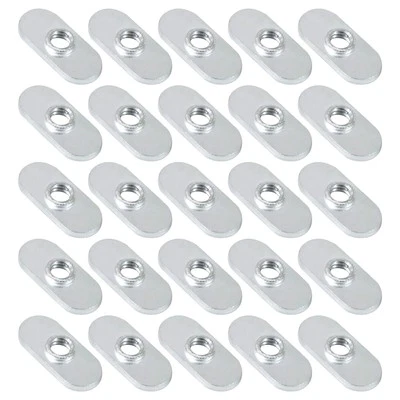 25 Pack 1/4-20 Centered Thread Slide In Economy T-Nut for T Slot Track