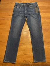 NWT $159 True Religion Men’s Geno SN Flap Relaxed Slim Jeans Size 34x32