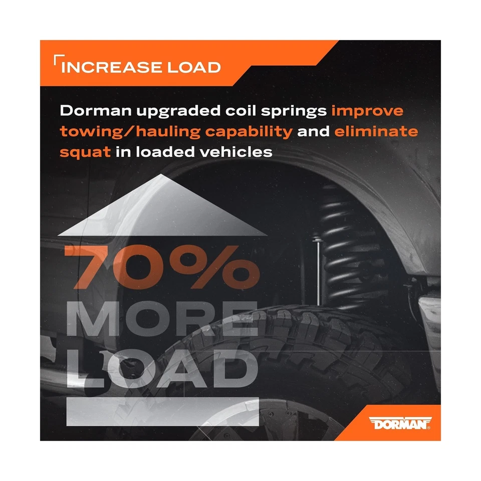 Dorman 929-930 Rear Severe Heavy Duty Coil Spring Upgrade - 70 Percent Increa... - Image 2 of 4