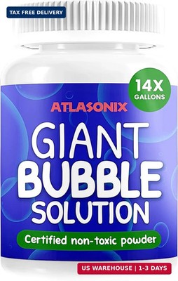 Giant Bubble Solution | Giant Bubble Wand | 100% Kids Safe Refill Solution Powde