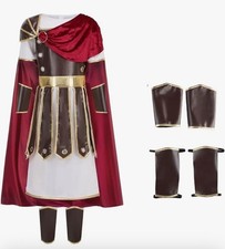 Hapnbcele Roman Soldier Costume Kids Boys Medieval Renaissance Knight Viking 6-7