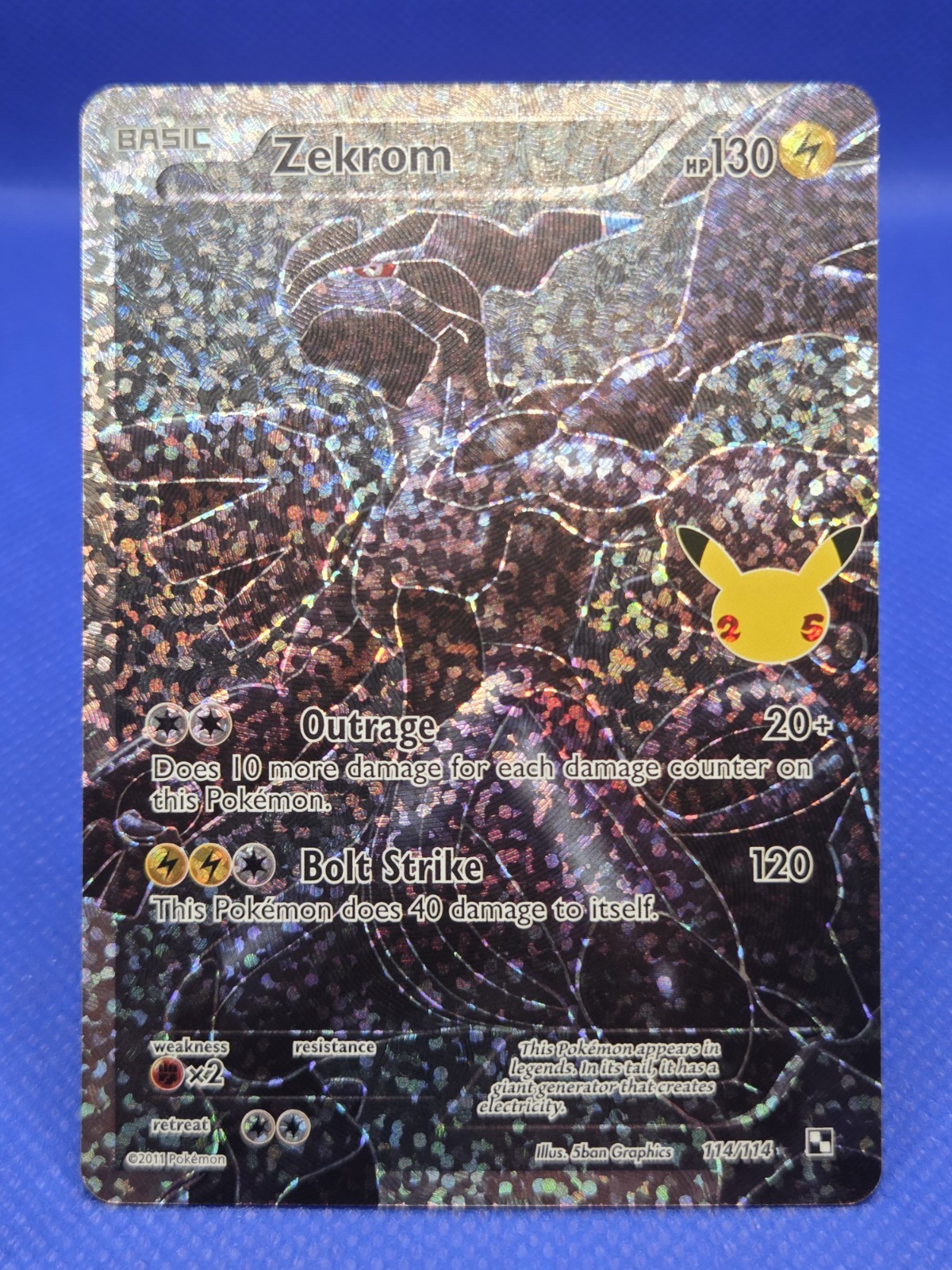 Pokemon Zekrom 114/114 Celebrations 25th Anniversary Full Art LP