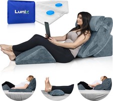 Post Op Recovery Wedge Pillow Set 4 Piece Memory Foam