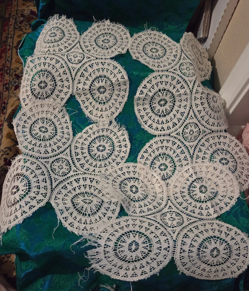 Coleção de lençóis de renda vintage Cluny padrões difíceis de encontrar - Imagem 3 de 4