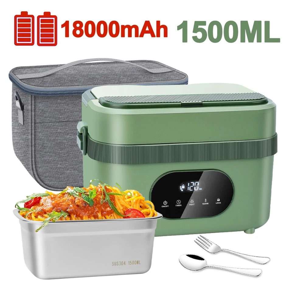 Electric Lunch Box 60W Fast Heated Lunch Box with 1.5L Stainless Steel Container - Image 2 of 4