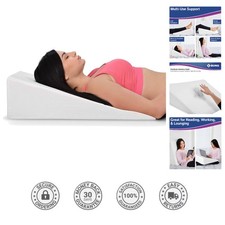 Memory Foam Bed Wedge Pillow 22x22x7.5 - Comfort  Sleep Relief Solution