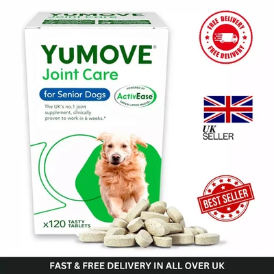 YOU-MOVE Lintbells YuMOVE Dog Joint Supplement for Stiff Older Dogs - 120 Tablets UK StoK