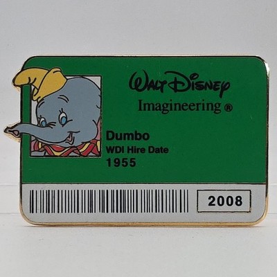 WDI Disney pin LE 300 I.D. Badge Series 2 - Green - DUMBO 2008