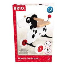 BRIO Ride-On Dachshund White 30281 for ages 1 and up. Toy Wooden Toy Gift for