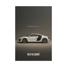 Audi R8 Poster – Supercar Wall Art Print, Modern Performance Decor