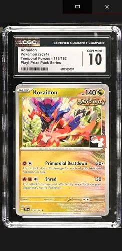 Koraidon 119/162 2024 Temporal Forces - Play! Prize Pack CGC 10