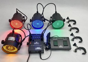 CHAUVET CH-460LS Lighting Controller w/CH-FSLS 4*LED Par38 Blu Red Yel Grn Light