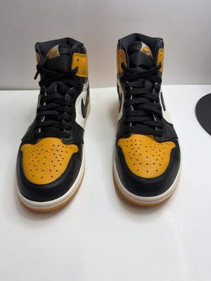 Jordan Air Jordan 1 Retro High OG Yellow Toe Black White No Box!