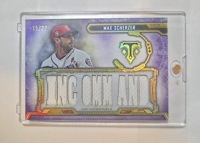 2020 Topps Triple Threads Max Scherzer Amethyst  Purple 15/27 Game Used 