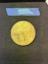 (N13) Antique French Mantle Clock Brass Back Door Rear Bezel Part Japy Marti Era