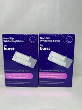 2X BURST Whitening Strips Non-Slip 20 Strips Fresh Mint 6% Hydrogen Peroxide