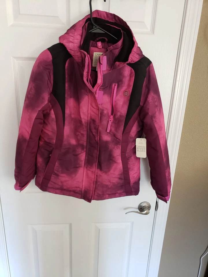 Brand New Women's/Girls Canyon River Blues Hooded Winter Ski Jacket Size L 14 - Image 2 of 4