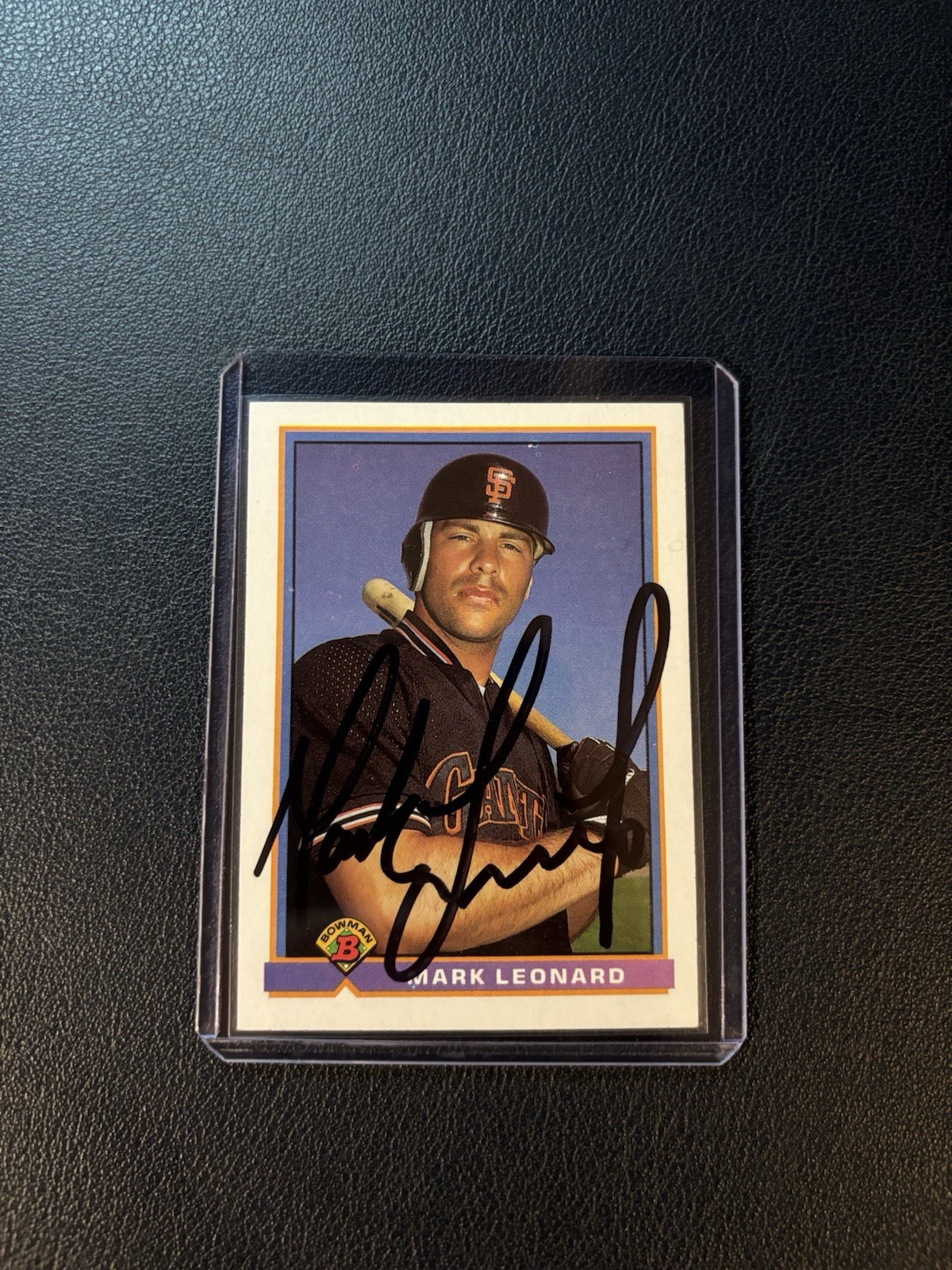 1991 Bowman - Mark Leonard #624 Signed