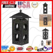 Elegant Fly-Through Wild Bird Feeder with Easy-Refill Top - Attracts Chickadees