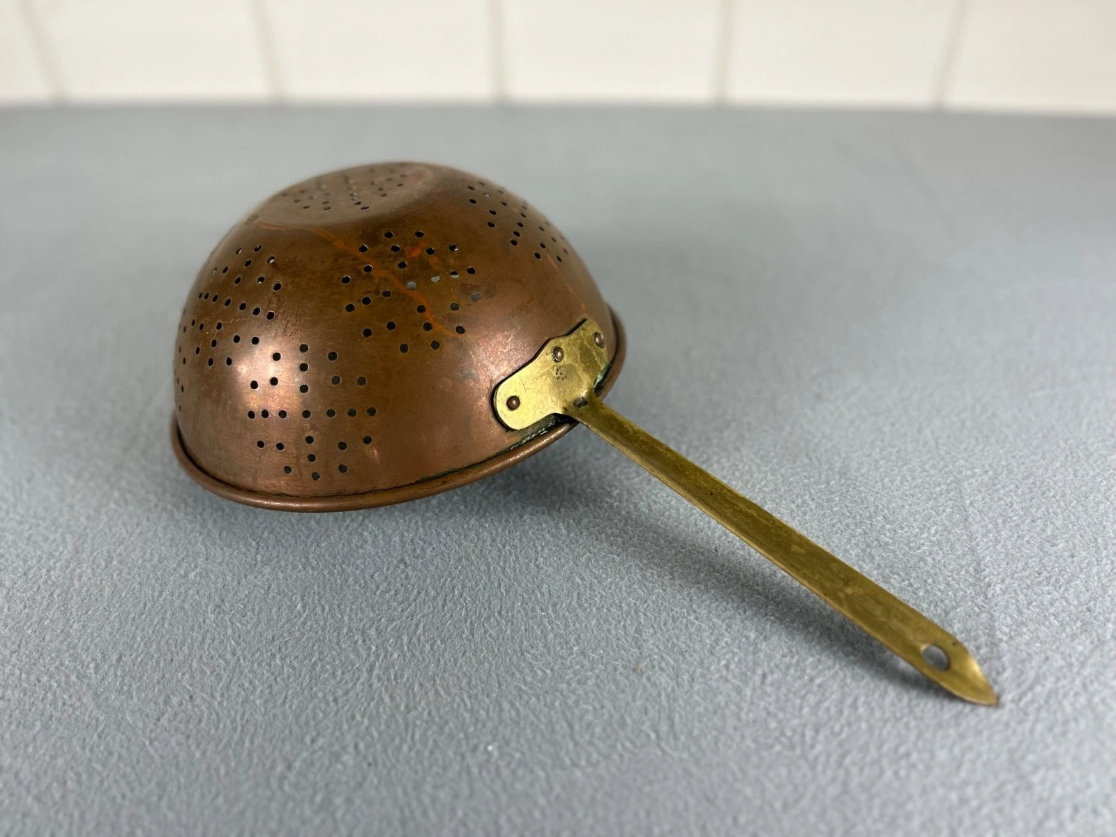 Vintage Copper Colander with Brass Handle Made in Korea 9" Diameter
Opens in a new window or tab