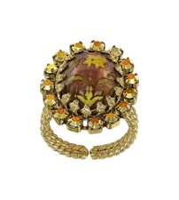 KONPLOTT Ring Chinoiserie braun antik Messing glänzend Fingerring