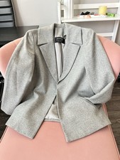 DANA BUCHMAN Open Front Coat with Beautiful Detail. Size 8