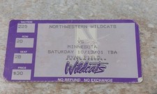 NORTHWESTERN Wildcats vs Minnesota 10/13/01 Ryan Field
