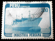 Peru - Pérou - 1984 Peruvian Industry 300 S/. Cargo ship used (72) -