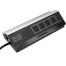 Monster Power Strip/Charging Station 4 Outlets 4 USB, Surge Protection, Light