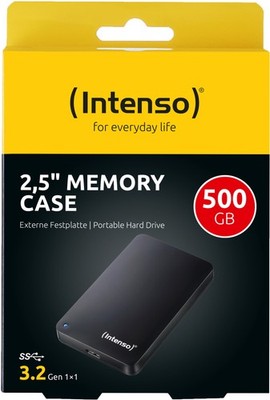 Intenso HDD externe Festplatte Memory Case 2,5 Zoll 500GB USB 3.2