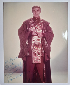 Star Trek Mark Lenard Sarek Autographed 8x10 Color Photo Personalized to Dave