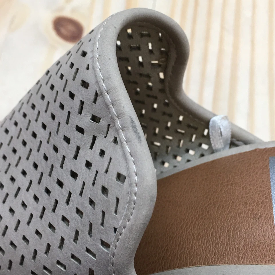 全新 Dolce Vita 凉鞋 女式 6 Kenli 休闲 穿孔 堆叠 高跟鞋 骡子 棕色 — 第 3/4 张图片