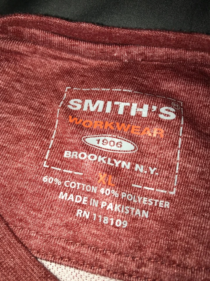 Camiseta Smith's Workwear vermelha GG extra grande confortável - Imagem 3 de 3