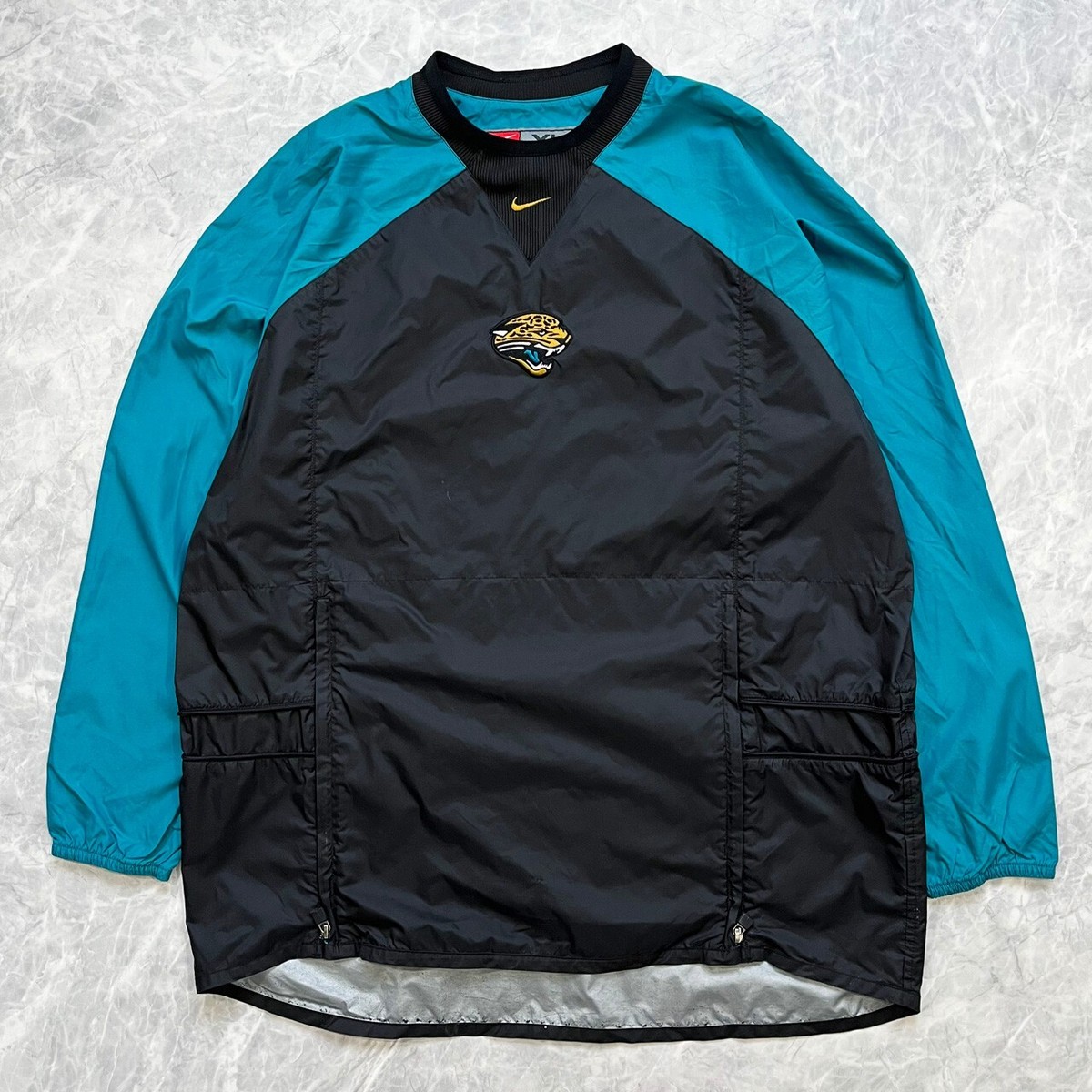 VTG 90s NFL JACKSONVILLE JAGUARS NYLON PULLOVER JACKET NIKE SIZE