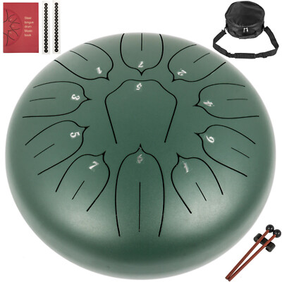 Steel Tongue Drum 10 inch 8 Notes Percussion Instrument with Bag Drum Mallet