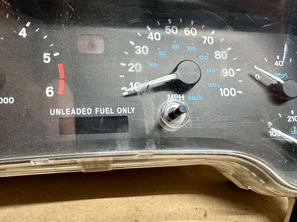9700 Jeep Wrangler TJ SPEEDOMETER CLUSTER Dash ANY MILE Speedo Gauge