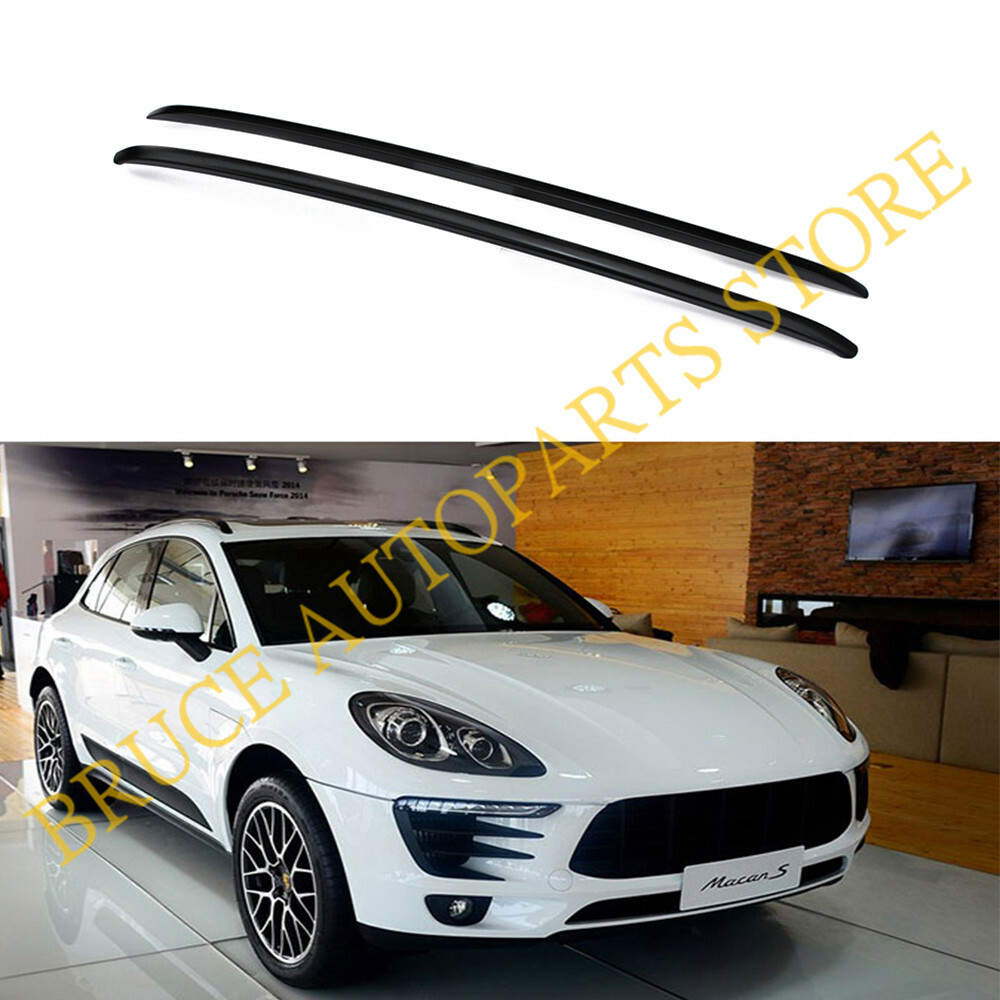 Aluminium Roof Rack Rail Luggage Bar p For 2014~2019 Porsche Macan Non-Drill