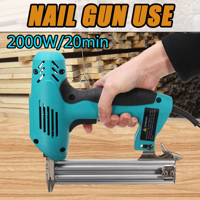 2000W 220V Electric Nail Gun Nailer Stapler Multifunction Woodworking