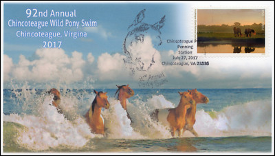 17-274, 2017, Chincoteague Wild Pony Swim, Event Cover, Pictorial