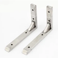 2 Pcs 150mm x 100mm Stainless Steel L Shape Angle Bracket Corner Brace Supports