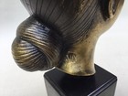 VINTAGE ASIAN VIETNAMISE BRONZE MID-CENTURY MODERN YOUNG WOMEN HEAD BUST STATUE — photo 6