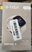 Google Fitbit Sense 2 Lunar White Smart Watch - Platinum Aluminum Open Box
