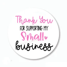Thank You for Supporting my Small Business Stickers Envelope Seals Labels Favors