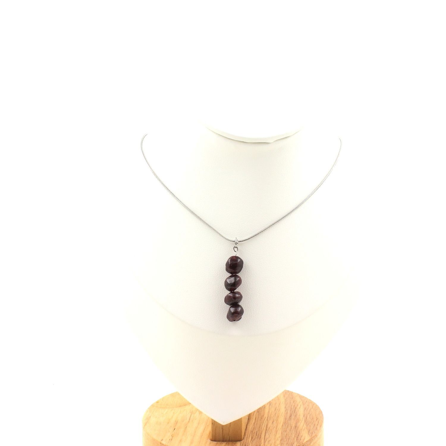 Collier perles Grenat Spessartite du Mozambique et minéraux naturels