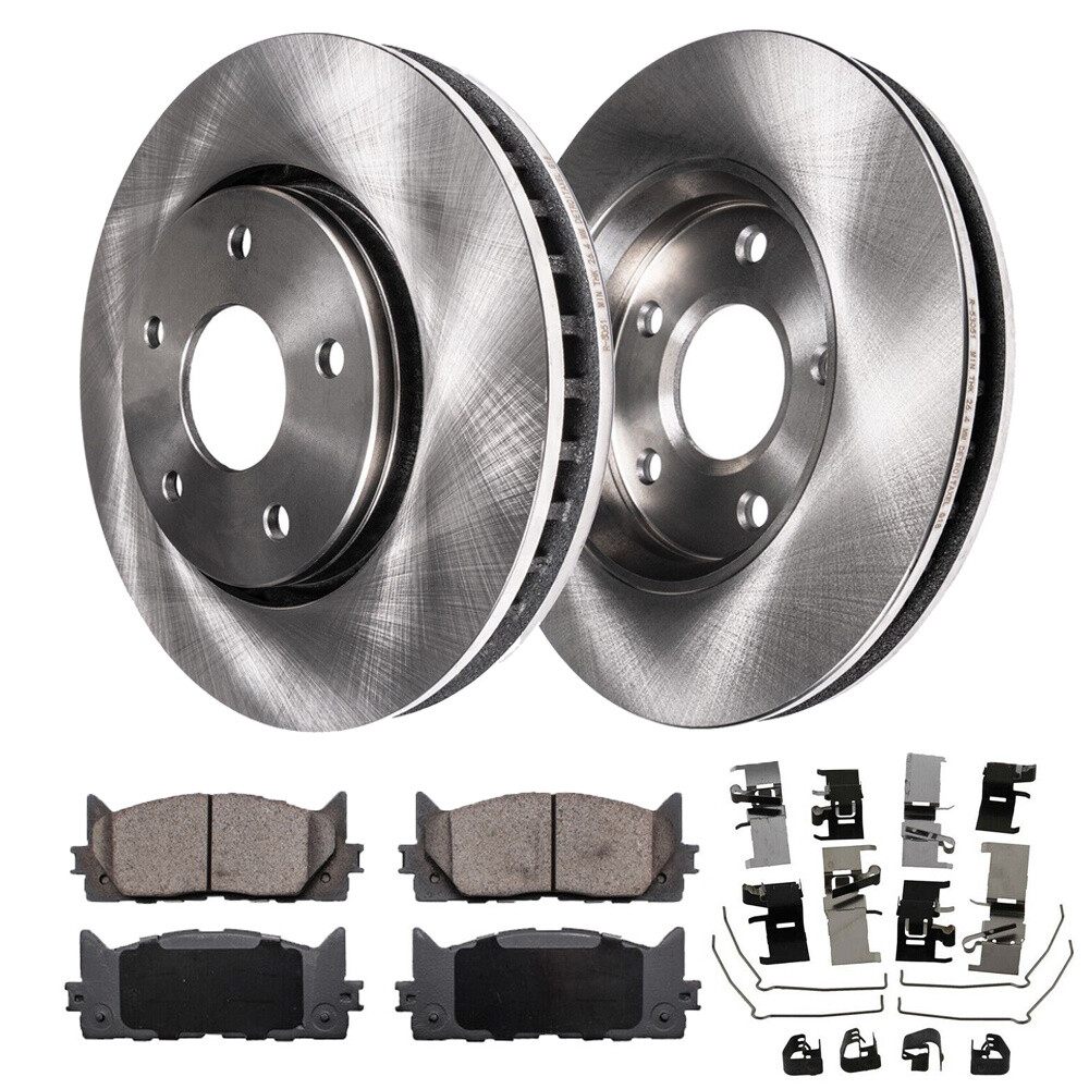 SCTPCDN Juego De Rotor De Freno De Disco Y Pastillas De Cerámica Para Parte Delantera Y Trasera, Chapado En Zinc, Perforado Y Ranurado, 4 Puertas Para Lexus Para ES350 13-18, Para