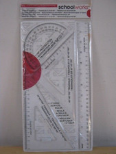 Schoolworks 8813 Geometry Drafting Set - Ruler, Protractor Triangles