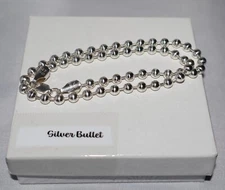 Silpada Sterling Silver 5mm Bead Ball 16 inch "Dog Tag" Chain necklace N0048