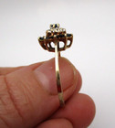 14K Yellow Gold Sapphire & Diamond Tiered Cocktail Ring Size 9 [R244] — photo 8
